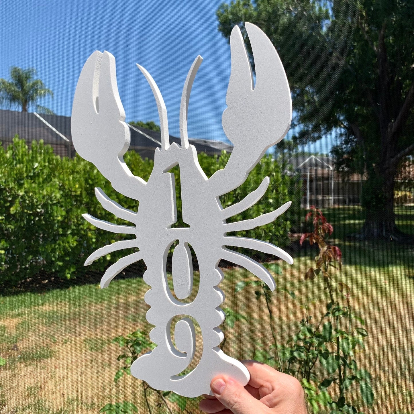 Lobster Address Plaque - Custom House Number Sign, Coastal Decor