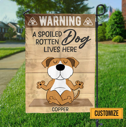 Funny Dog Welcome Garden Flag, Pet Outdoor Yard Decoration, Personalized Gift for Dog Owners