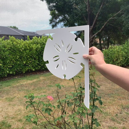 Sand Dollar Mailbox Bracket - Coastal Outdoor Decor, 12x16 inch