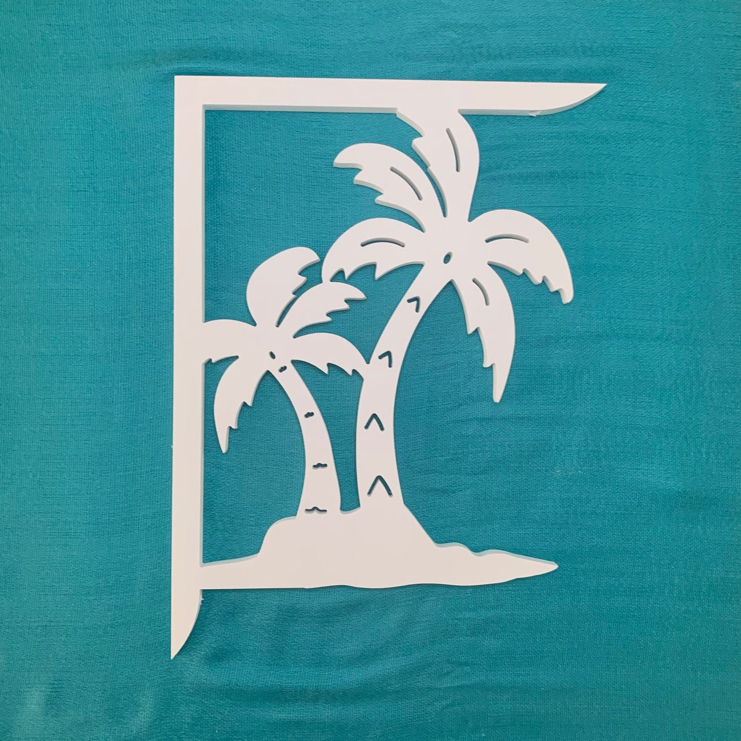 Palm Tree Mailbox Bracket - Coastal Outdoor Decor, 12x16 Inch