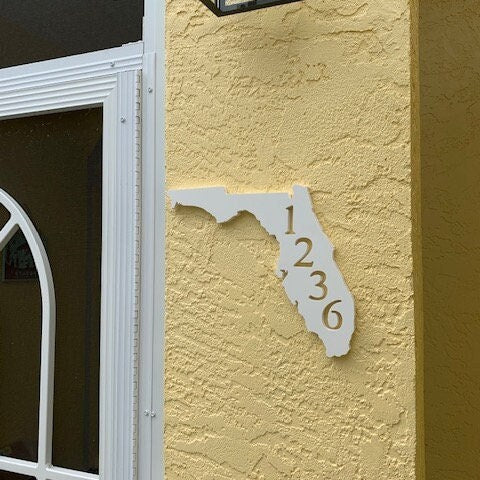 Florida Address Sign - Coastal Personalized House Number Plaque