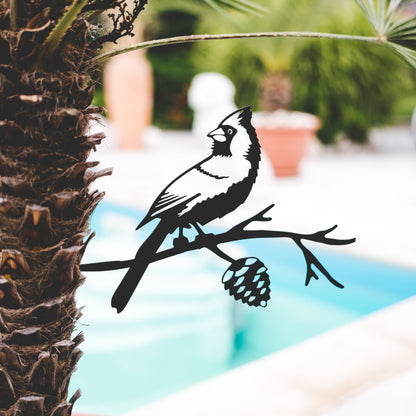 Corten Cardinal Tree Plug | Rusty Garden Decor | Weatherproof & Unique | Handmade Garden Ornament | Durable and Stylish Decor | Rustic Decor