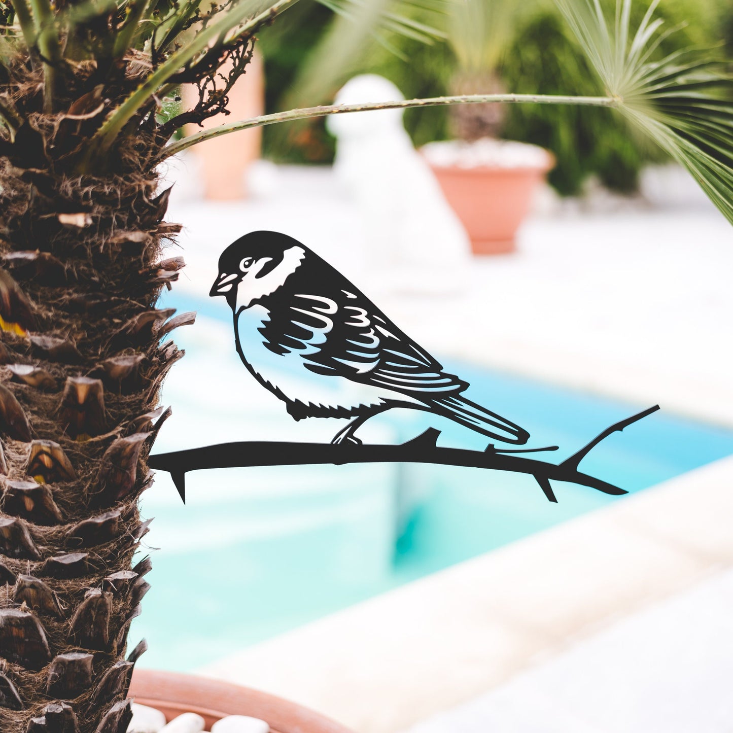 Rustic Swallow Tree Stake | Handcrafted Corten Steel Garden Décor | Perfect Gift for Nature Lovers | Outdoor Decoration | Grandma's Garden