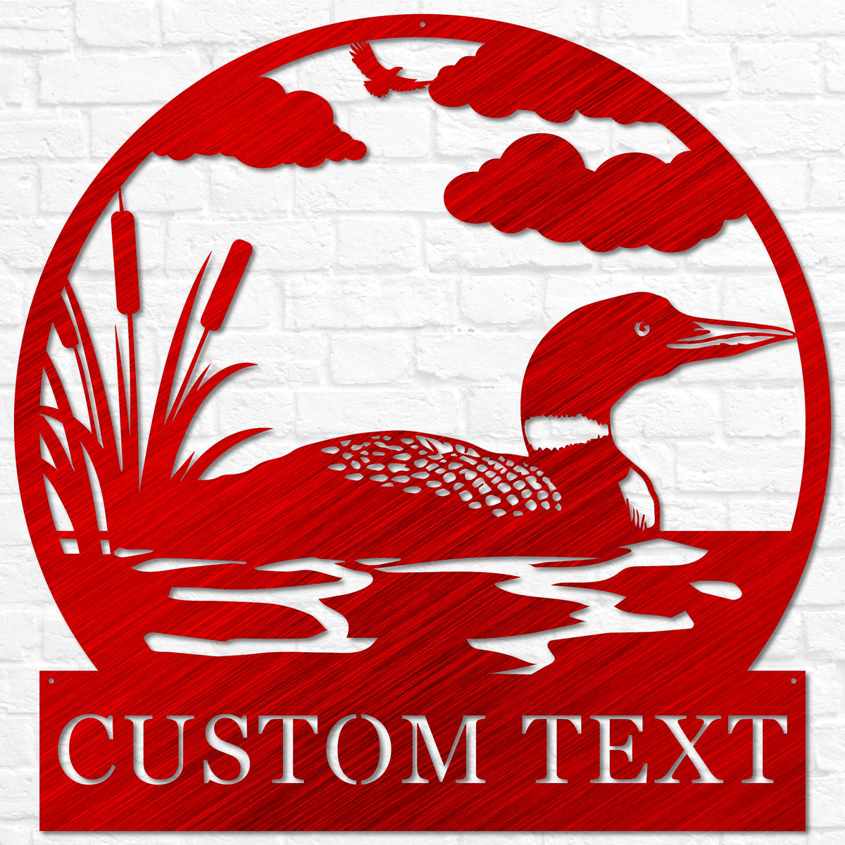 Personalized Loon Duck Name Sign | Metal Loons Sign | Duck Hunter Gifts | Hunting Gifts | Loon Art for Lake House Decor Wildlife Cabin Decor