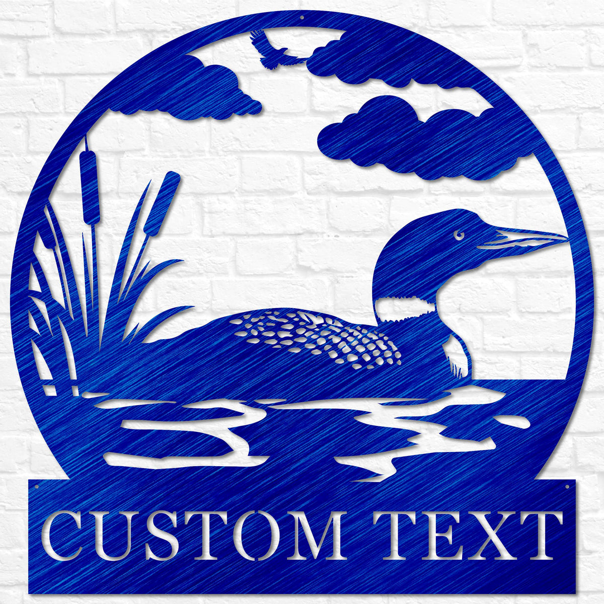 Personalized Loon Duck Name Sign | Metal Loons Sign | Duck Hunter Gifts | Hunting Gifts | Loon Art for Lake House Decor Wildlife Cabin Decor