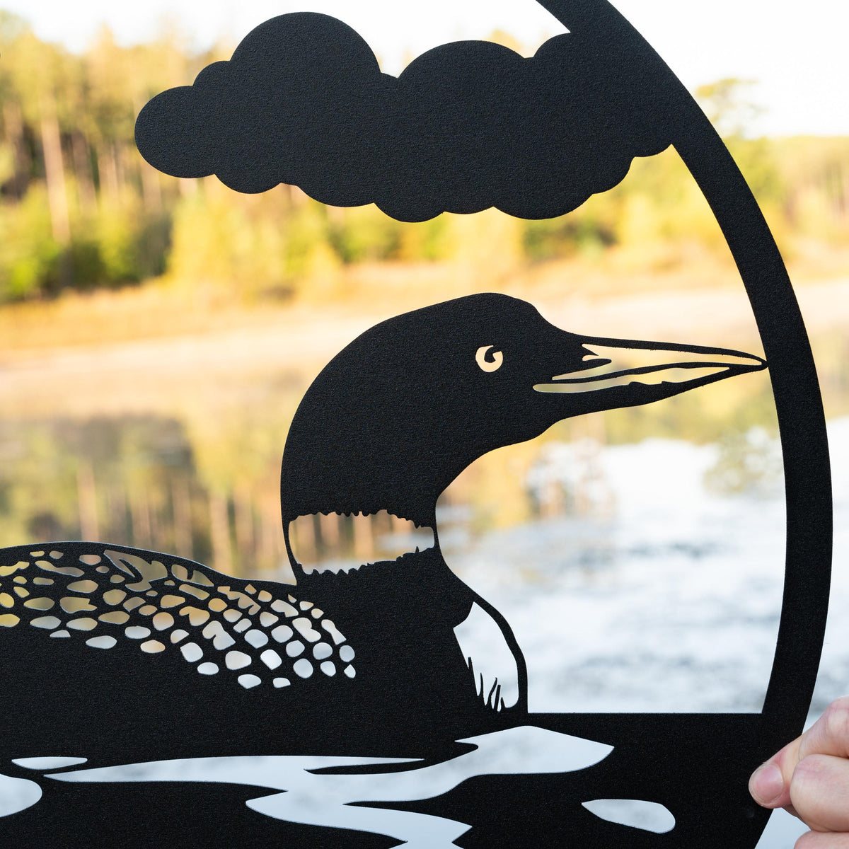 Personalized Loon Duck Name Sign | Metal Loons Sign | Duck Hunter Gifts | Hunting Gifts | Loon Art for Lake House Decor Wildlife Cabin Decor