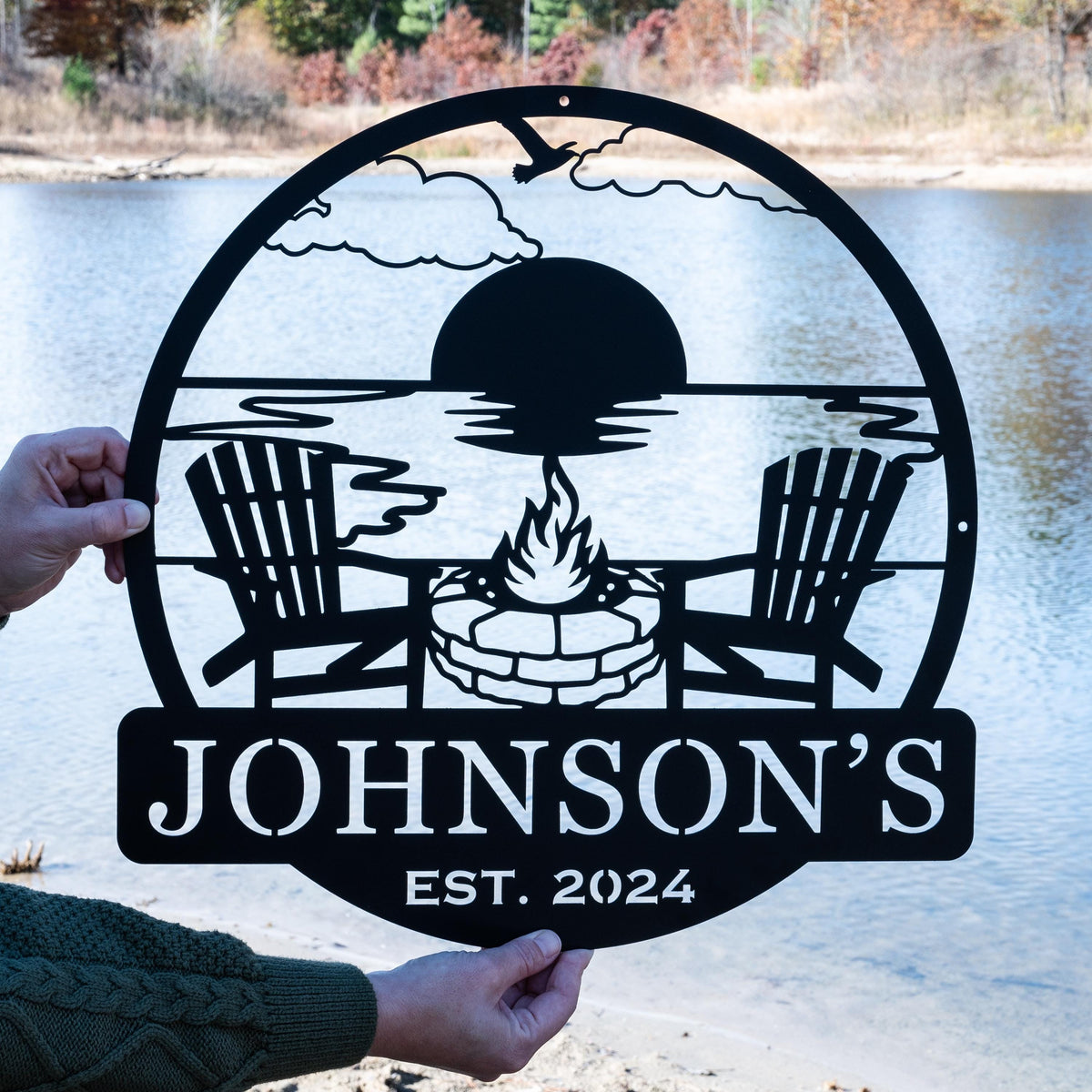 Metal Outdoor Sign | Custom Campfire Sign | Camper Decor | Personalized Camping Gifts Fire Pit Sign Outdoor Decor Cabin Sign | Campsite Sign