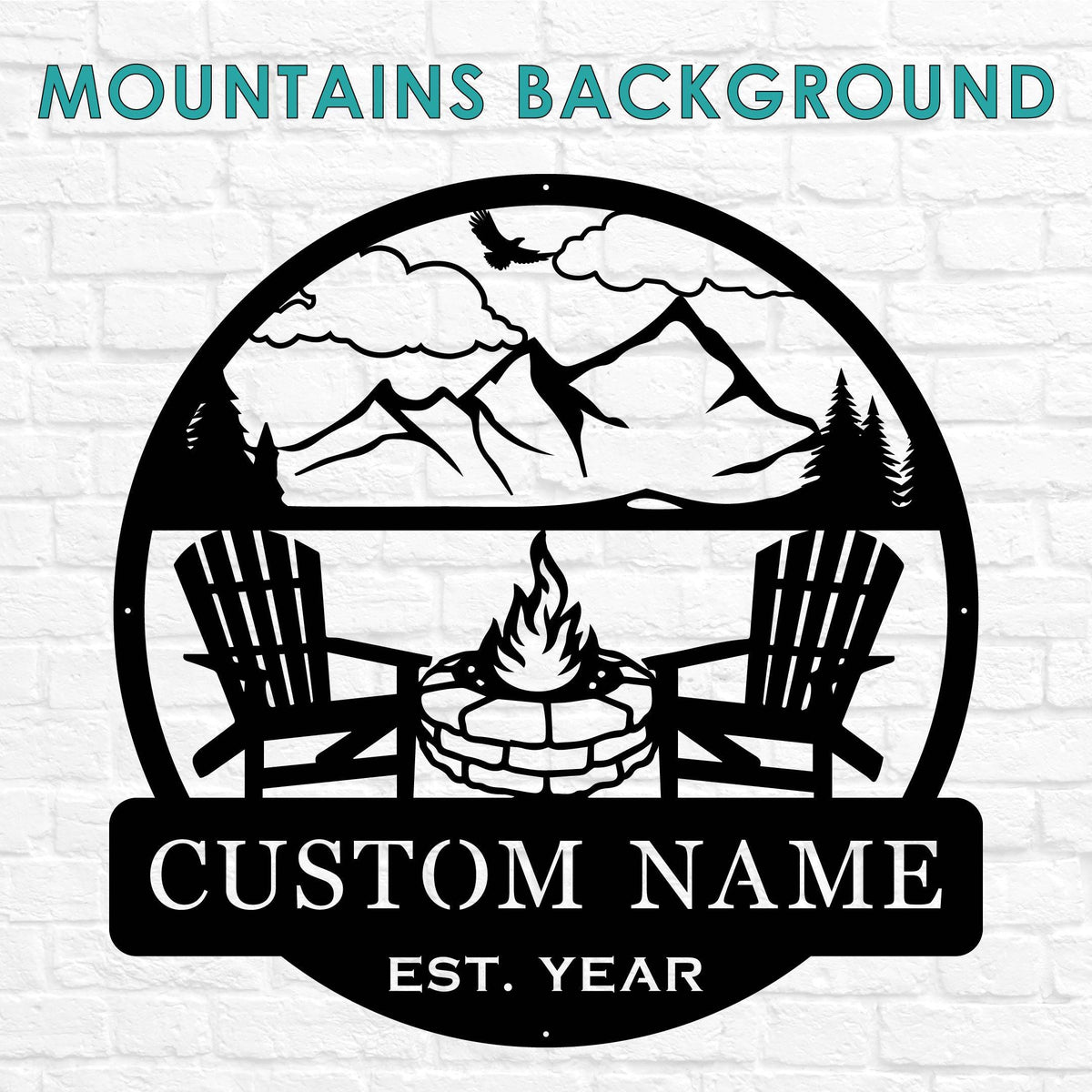 Metal Outdoor Sign | Custom Campfire Sign | Camper Decor | Personalized Camping Gifts Fire Pit Sign Outdoor Decor Cabin Sign | Campsite Sign
