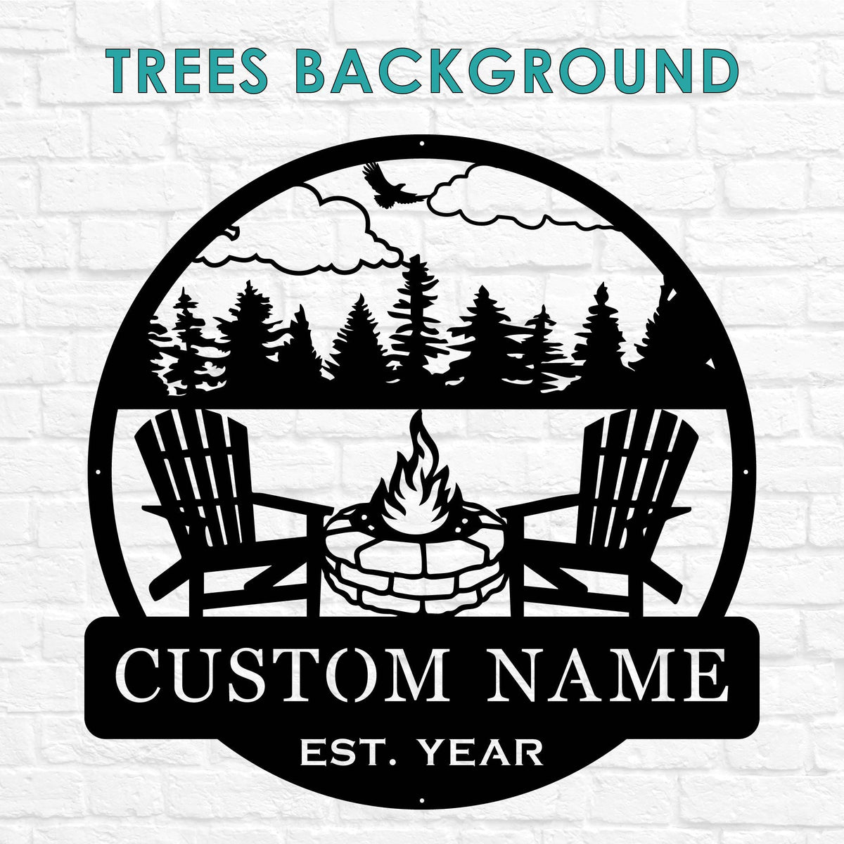 Metal Outdoor Sign | Custom Campfire Sign | Camper Decor | Personalized Camping Gifts Fire Pit Sign Outdoor Decor Cabin Sign | Campsite Sign