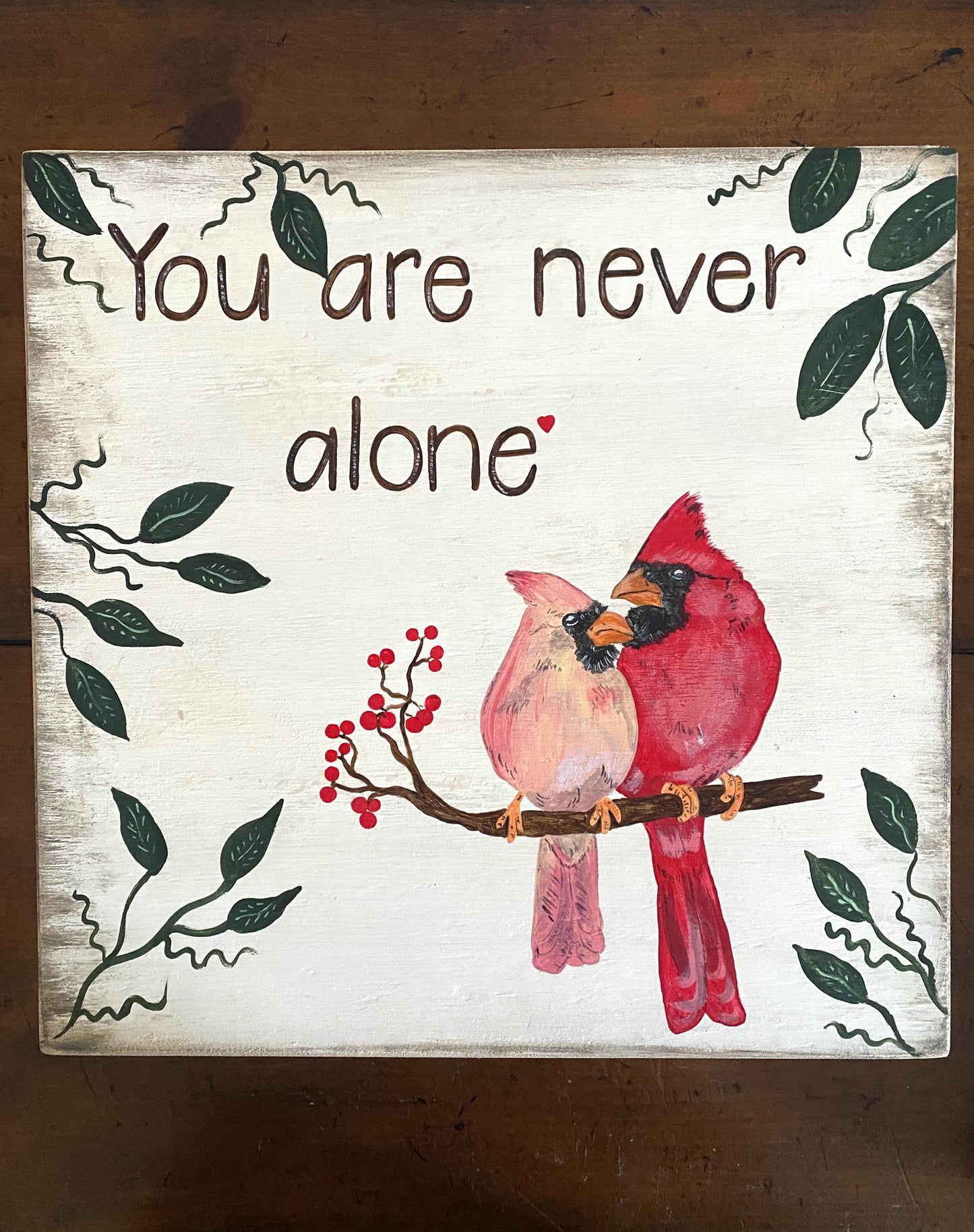 Cardinal Memorial Wood Sign: Sympathy Gift, Remembrance of Loved One