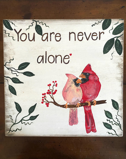 Cardinal Memorial Wood Sign: Sympathy Gift, Remembrance of Loved One