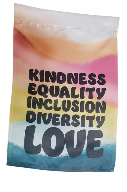 Kindness Equality Garden Flag | Inspirational Outdoor Decor