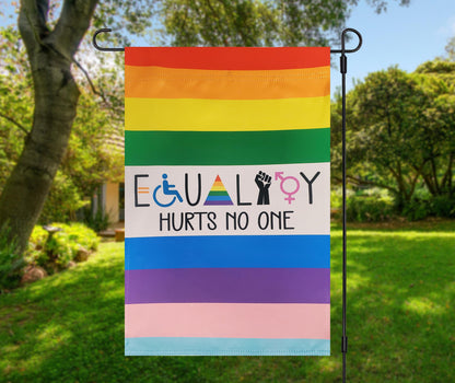 Equality Garden Flag- LGBTQ+ Pride Rainbow Banner, Inclusive Decor