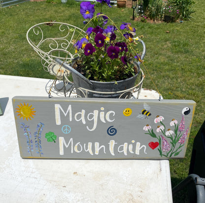 Custom Hand Painted Garden Sign: Personalized Wood Decor