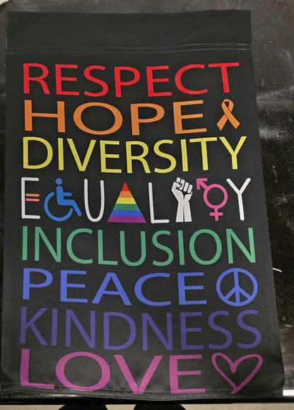 Inclusion Garden Flag- LGBTQ+ Pride, Diversity & Equality Yard Decor