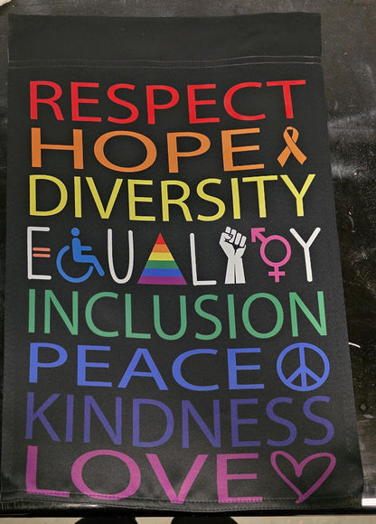 Inclusion Garden Flag- LGBTQ+ Pride, Diversity & Equality Yard Decor