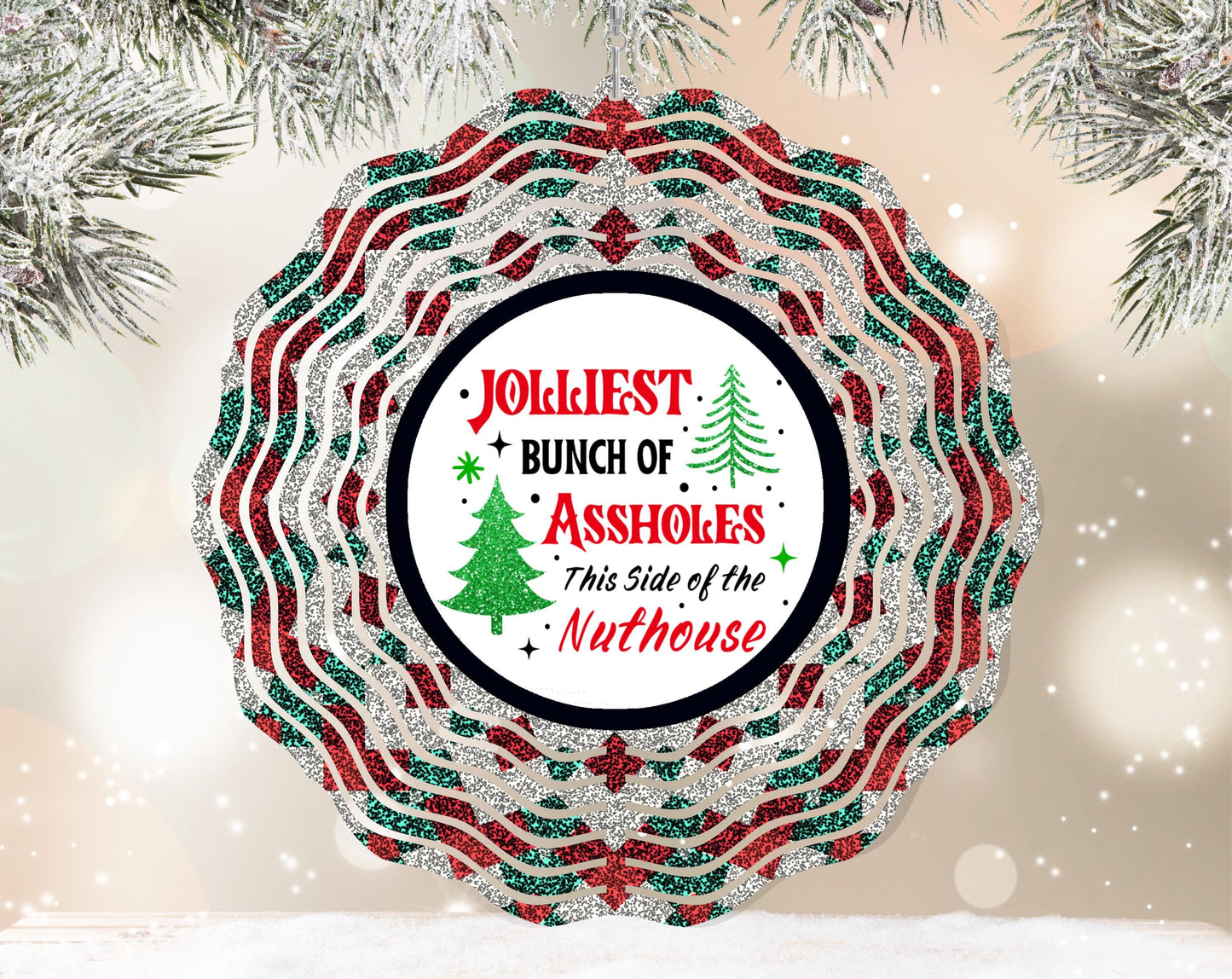 Jolliest Bunch Christmas Wind Spinner