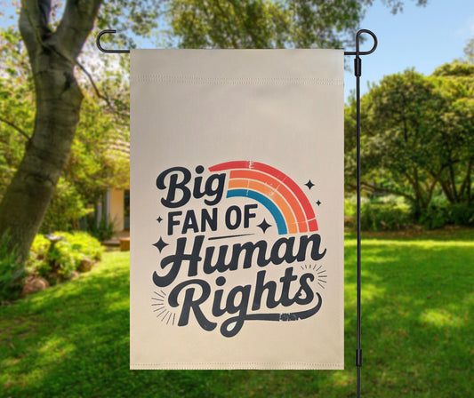 Human Rights Garden Flag, Retro Rainbow, Equality Yard Decor