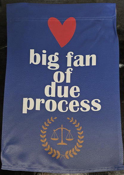Due Process Garden Flag, Scales of Justice, Lawyer Gift
