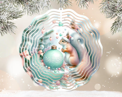 Christmas Squirrel Wind Spinner