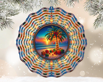 Beach Christmas Wind Spinner