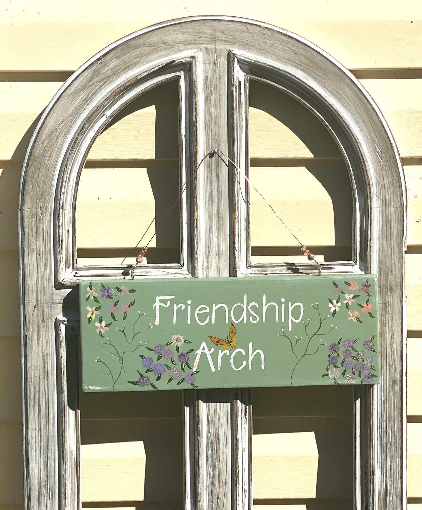Custom Hand-Painted Garden Sign: Personalized Double Sided Wood Plaque