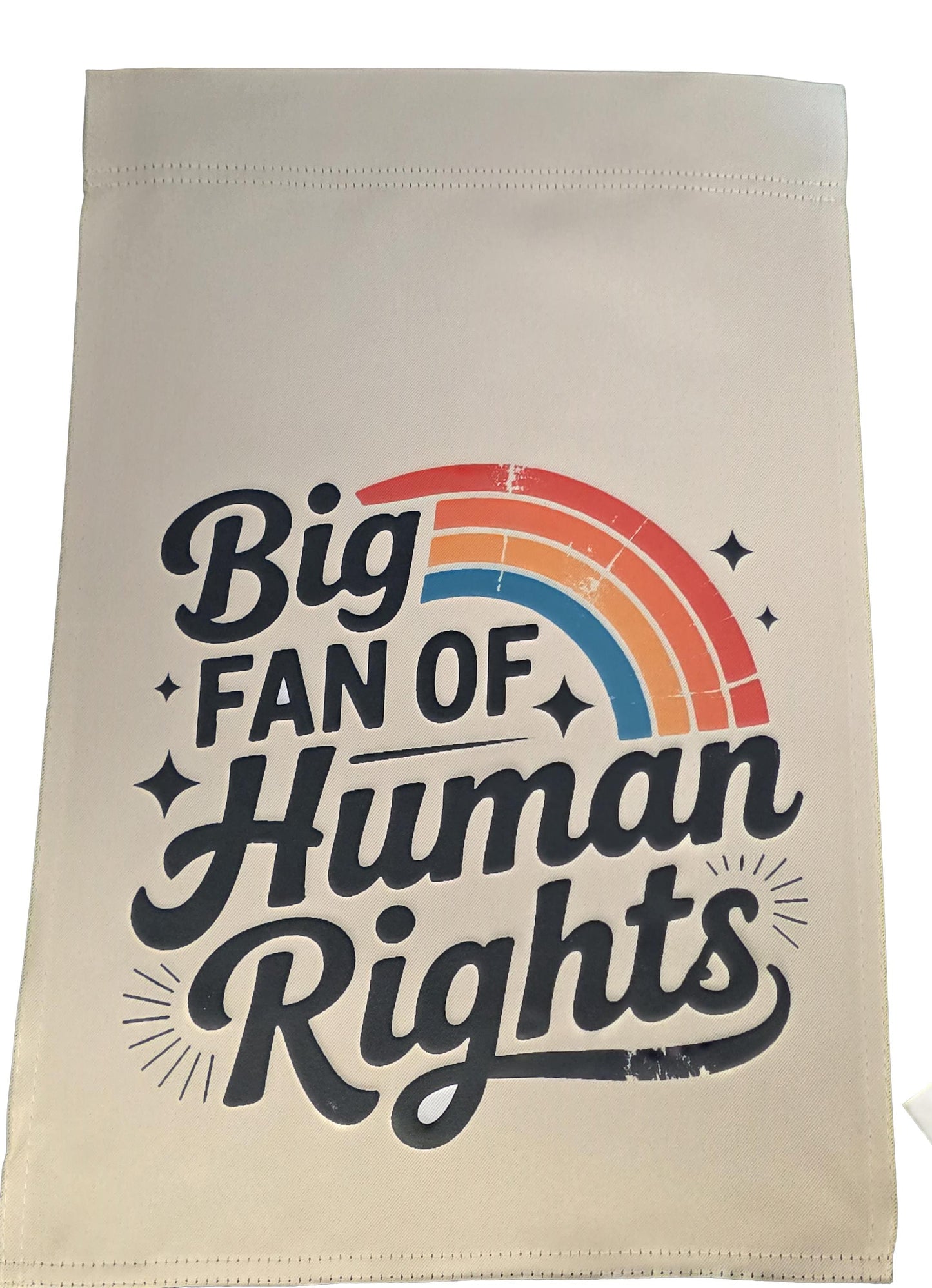 Human Rights Garden Flag, Retro Rainbow, Equality Yard Decor