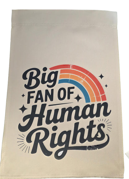 Human Rights Garden Flag, Retro Rainbow, Equality Yard Decor