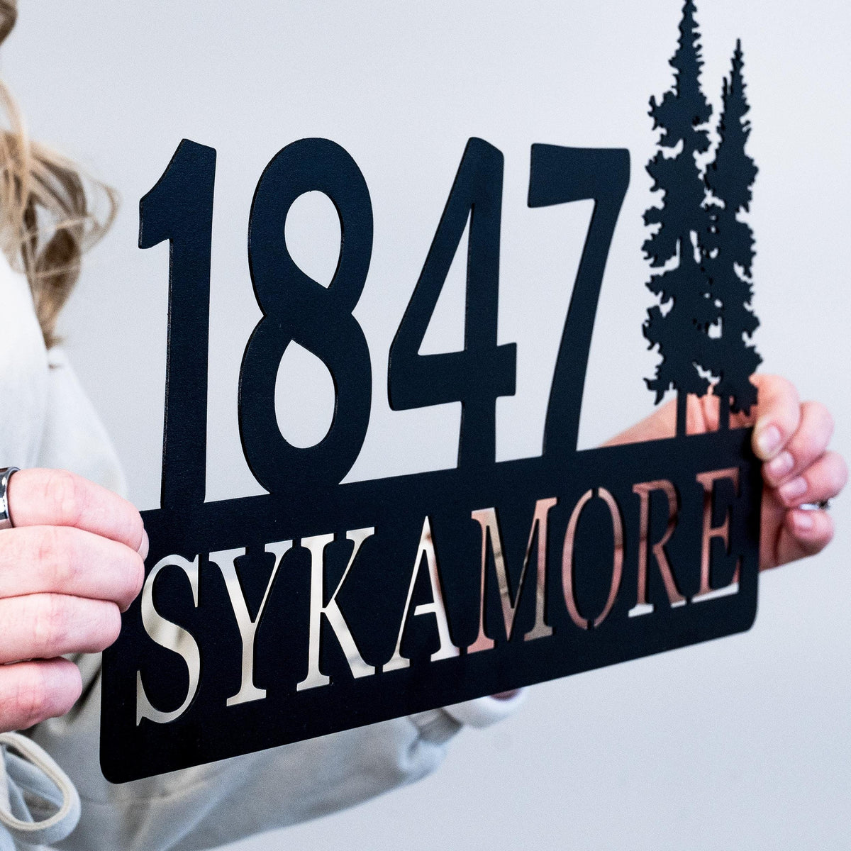 Home Metal Address Plaque Sign | Custom Address Decor | Housewarming Wedding Anniversary Closing Gift | Outdoor House Number Front Door Sign