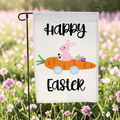 Happy Easter Garden Flag, House Decoration, Funny Bunny Yard Flags, Spring Decor Metal Sign