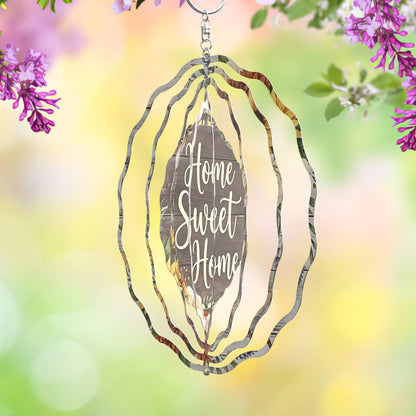 Home Sweet Home Wind Spinner, Sublimated Aluminum Porch Decor