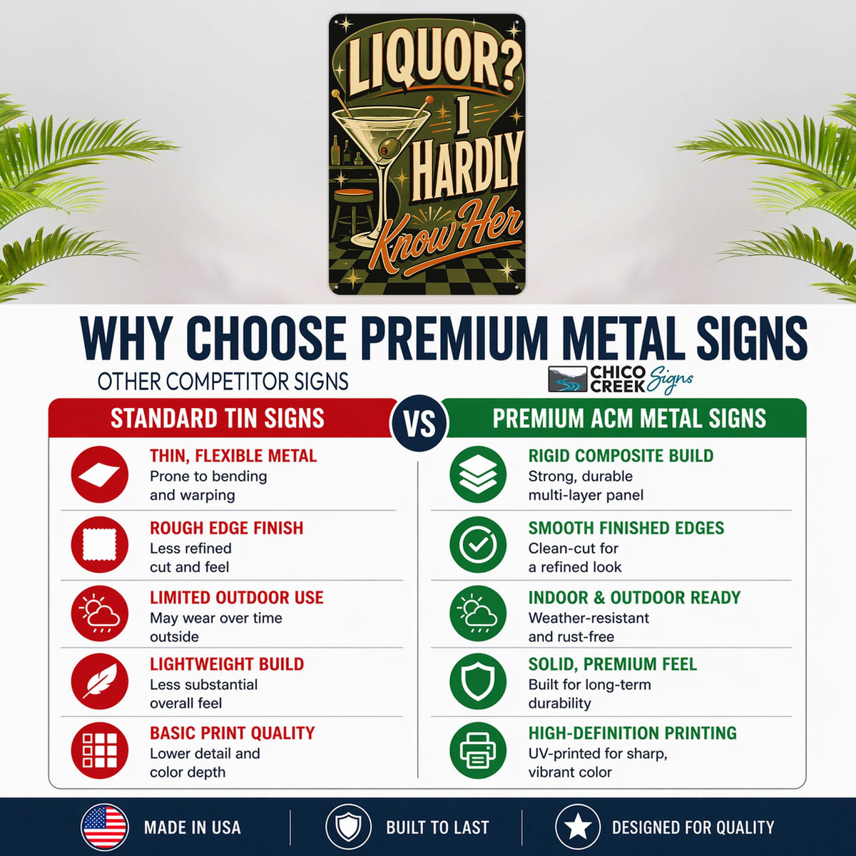 Liquor I Hardly Know Her Metal Sign, Funny Bar Decor, Humorous Signs, Man Cave Sign, Home Bar Wall Art, Cocktail Lover Gift, Bar Sign