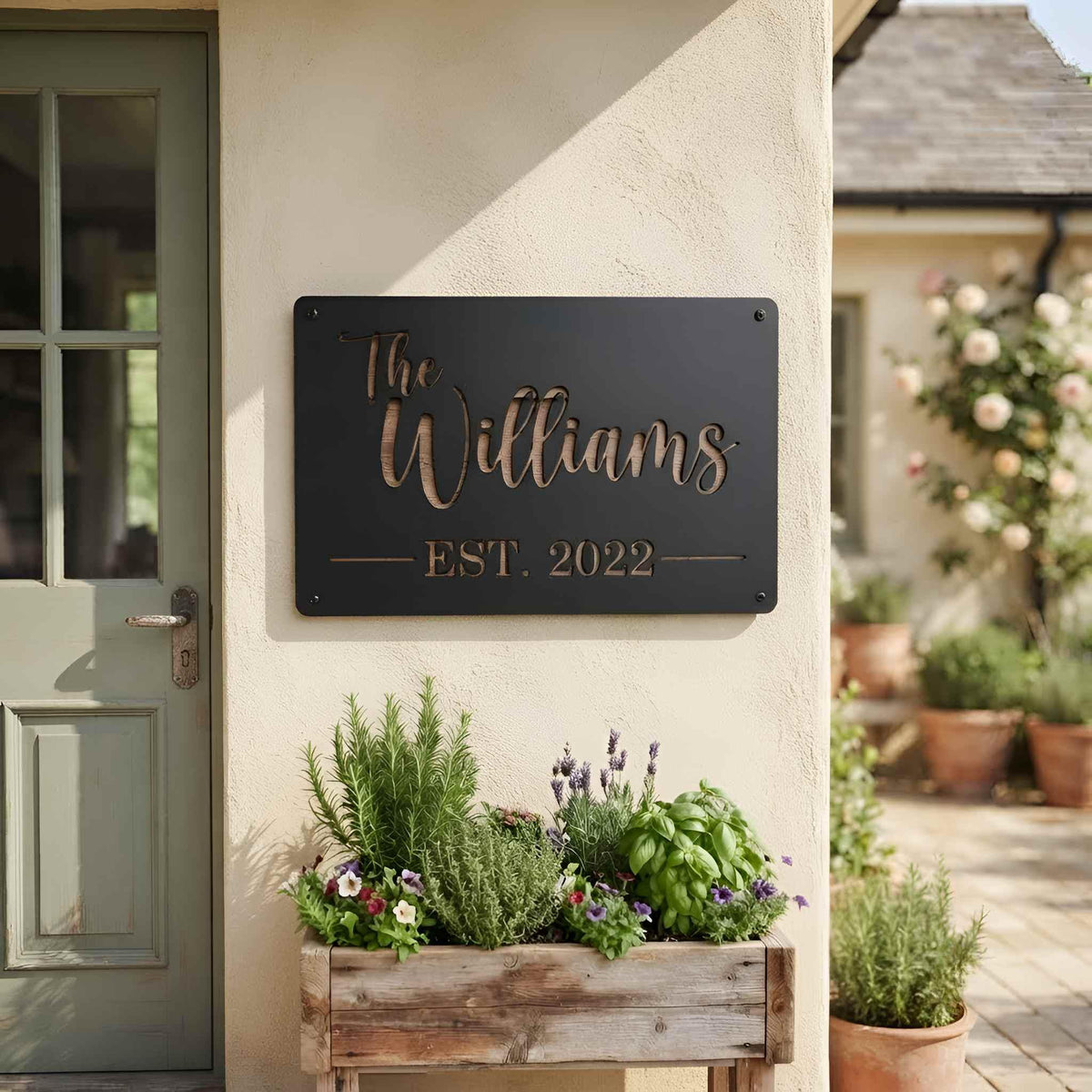 Custom Last Name Metal Sign, Family Established Year Plaque, Personalized Entryway Wall Decor, New Home Gift
