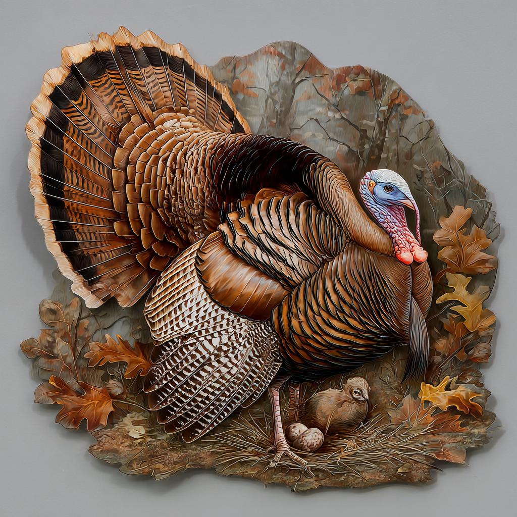 Wild Turkey Metal Wall Art Rustic Hunting Lodge Farmhouse Decor