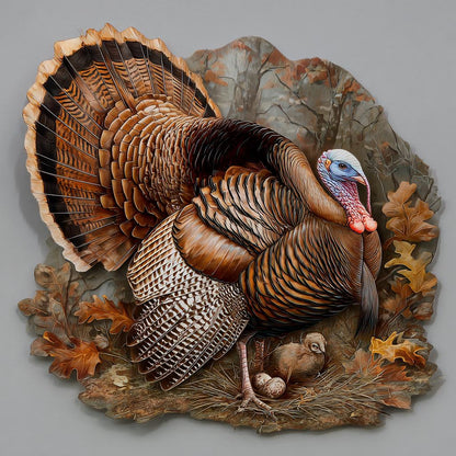 Wild Turkey Metal Wall Art Rustic Hunting Lodge Farmhouse Decor
