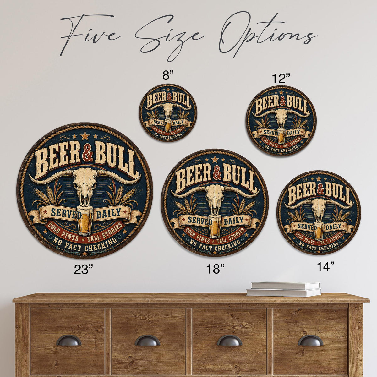Beer And Bull, Beer Sign, Home Bar Sign, Bar Decor, Man Cave Sign, Pub Sign, Garage Bar Sign, Funny Beer Sign, Drinking Sign, Pub Art