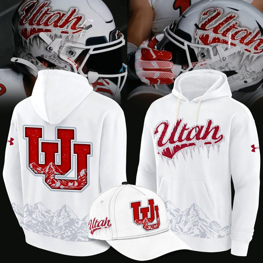 Exclusive Hoodie Ice Cold WHITE OUT Utah Utes football | dn