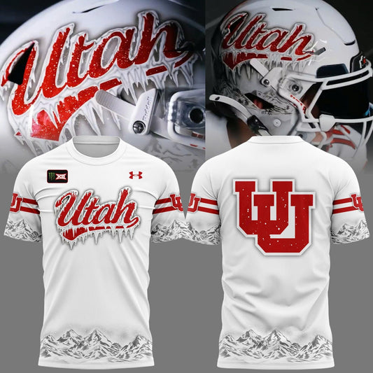 Exclusive T-Shirt Ice Cold WHITE OUT Utah Utes football.