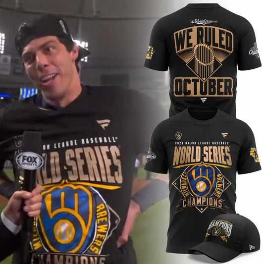 Milwaukee Brewers 2026 World Series Champions T-Shirt, Hoodie, Sweatshirt - Black Locker Room Graphic Tee