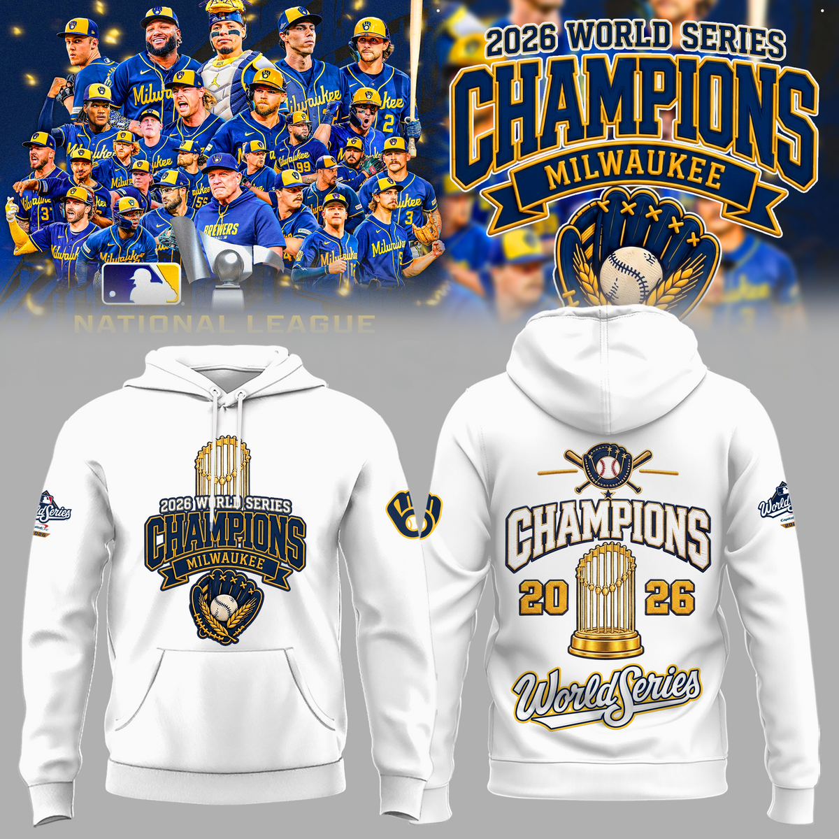 Limited Edition Milwaukee Brewers 2026 World Series Champions Hoodie | ZE40