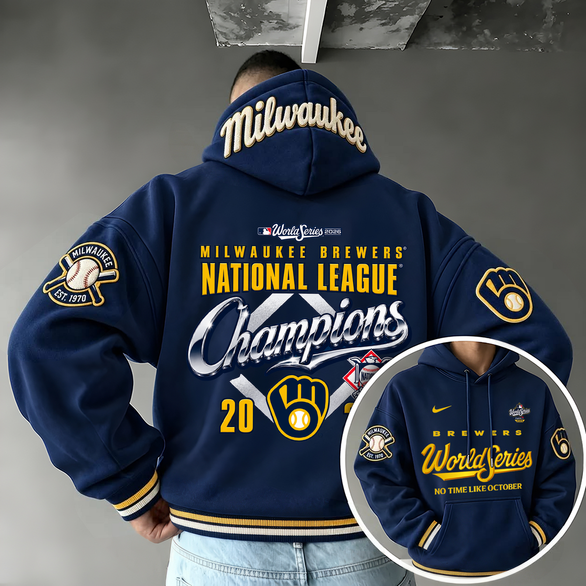 Limited Edition Milwaukee Brewers 2026 National League Champions Hoodie 1